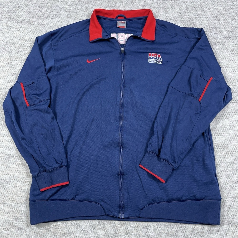 Vintage Nike USA Basketball Jacket Men XL Track Suit Warm Up Team Y2K 2000s *